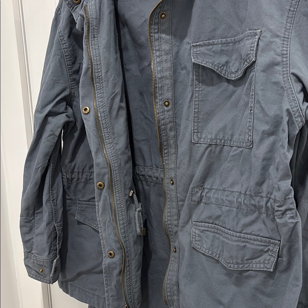 Universal Thread Gray Hooded Utility Jacket - image 6